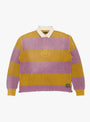 5G Cotton Knit Rugger Shirt Yellow and Pink by Kapital at Couverture & The Garbstore Main