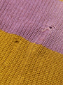 5G Cotton Knit Rugger Shirt Yellow and Pink by Kapital at Couverture & The Garbstore Detail