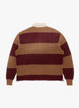 5G Cotton Knit Rugger Shirt Brown and Red by Kapital at Couverture & The Garbstore Back