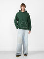 SWT Knit Marionette Hoodie Green by Kapital at Couverture & The Garbstore Model Front
