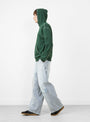 SWT Knit Marionette Hoodie Green by Kapital at Couverture & The Garbstore Model Side