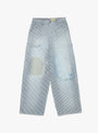 10oz Hickoree Stripe Painter Port Baggy Pants by Kapital at Couverture & The Garbstore Main