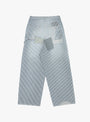 10oz Hickoree Stripe Painter Port Baggy Pants by Kapital at Couverture & The Garbstore Back