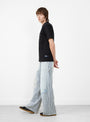 10oz Hickoree Stripe Painter Port Baggy Pants by Kapital at Couverture & The Garbstore Model Side