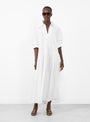 Romana Maxi Dress in cream from Apiece Apart at Couverture & The Garbstore model front 