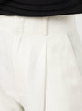 Bari Crop Trouser in Cream from Apiece Apart at Couverture & The Garbstore model