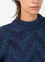 Flat Knitted Jumper Flat Navy from Henrik Vibskov at Couverture & The Garbstore neckline 