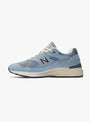 Made in UK U991v2 Celestial Blue and Faded Denim by New Balance at Couverture & The Garbstore, Left