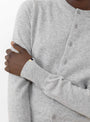 No. 300 Little 2 Cardigan from Extreme Cashmere in Grey at Couverture & The Garbstore 
Model Details 