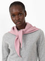 No. 35 Knit Bandana rosa from Extreme Cashmere at Couverture & The Garbstore model 