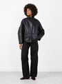 Gamma Leather Jacket Black from Soeur at Couverture & The Garbstore, Model front