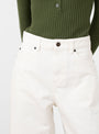 Gaspard Jeans Ecru from Soeur at Couverture & The Garbstore Model close front 