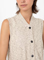 Flecked Cotton Vest Natural from Cordera at Couverture & The Garbstore
Model Detail 