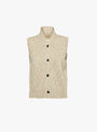 Flecked Cotton Vest Natural from Cordera at Couverture & The Garbstore 
Front