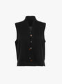 Merino Wool Waistcoat Black from Cordera at Couverture & The Garbstore 
Front