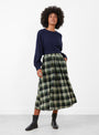 Woogie Skirt in Green Check from Bellerose at Couverture & The Garbstore 
Model front 