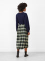 Woogie Skirt in Green Check from Bellerose at Couverture & The Garbstore 
Model back 