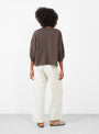 Vicske Sweatshirt from Bellerose in Dark Roast at Couverture & The Garbstore 
Model back