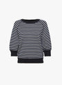 Anglet Knit Jumper Black and White Stripe from Bellerose at Couverture & The Garbstore 
Front 