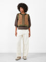 Jensa Gilet Khaki Orange from Bellerose at Couverture & The Garbstore green 