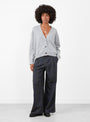 Gakkin Cardigan Light Grey from Bellerose at Couverture & The Garbstore
Model front 