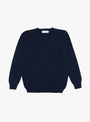 Seamless Lambswool Crew Navy from TDR at Couverture & The Garbstore front 