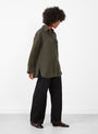 Francesca Shirt Dark Khaki from Soeur at Couverture & The Garbstore model side 