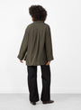 Francesca Shirt Dark Khaki from Soeur at Couverture & The Garbstore model back