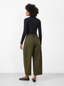 Vernon Trousers Khaki from Seour at Couverture & The Garbstore model back