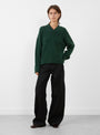 Kianez Knit Jumper from Christian Wijnants in Pine Green at Couverture & The Garbstore
Model front 