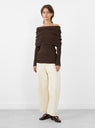 Kiru Knit Jumper from Christian Wijnants in Brown at Couverture & The Garbstore
Model front