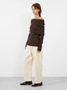 Kiru Knit Jumper from Christian Wijnants in Brown at Couverture & The Garbstore
Model side 
