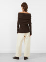 Kiru Knit Jumper from Christian Wijnants in Brown at Couverture & The Garbstore
Model back