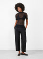 Stretch Lace Short Sleeve Top Black from TOGA PULLA from Couverture & The Garbstore 
Model Front