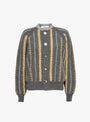 Stripe Knit Cardigan from TOGA PULLA arrives in Grey at Couverture & The Garbstore, Ghost 