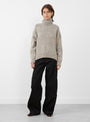 Kemijo Knit Jumper from Christian Wijnants arrives in Clay Toffee from Couverture & The Garbstore 
Model front