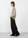 Kemijo Knit Jumper from Christian Wijnants arrives in Clay Toffee from Couverture & The Garbstore 
Model side 