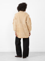 Allie Coat from Milena Silvano in Oat at Couverture & The Garbstore
back model