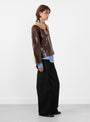 Ellie Leather Jacket Canada Brown from Cawley at Couverture & The Garbstore
model side 