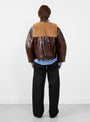 Ellie Leather Jacket Canada Brown from Cawley at Couverture & The Garbstore
model back