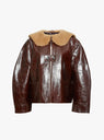 Ellie Leather Jacket Canada Brown from Cawley at Couverture & The Garbstore
Front 