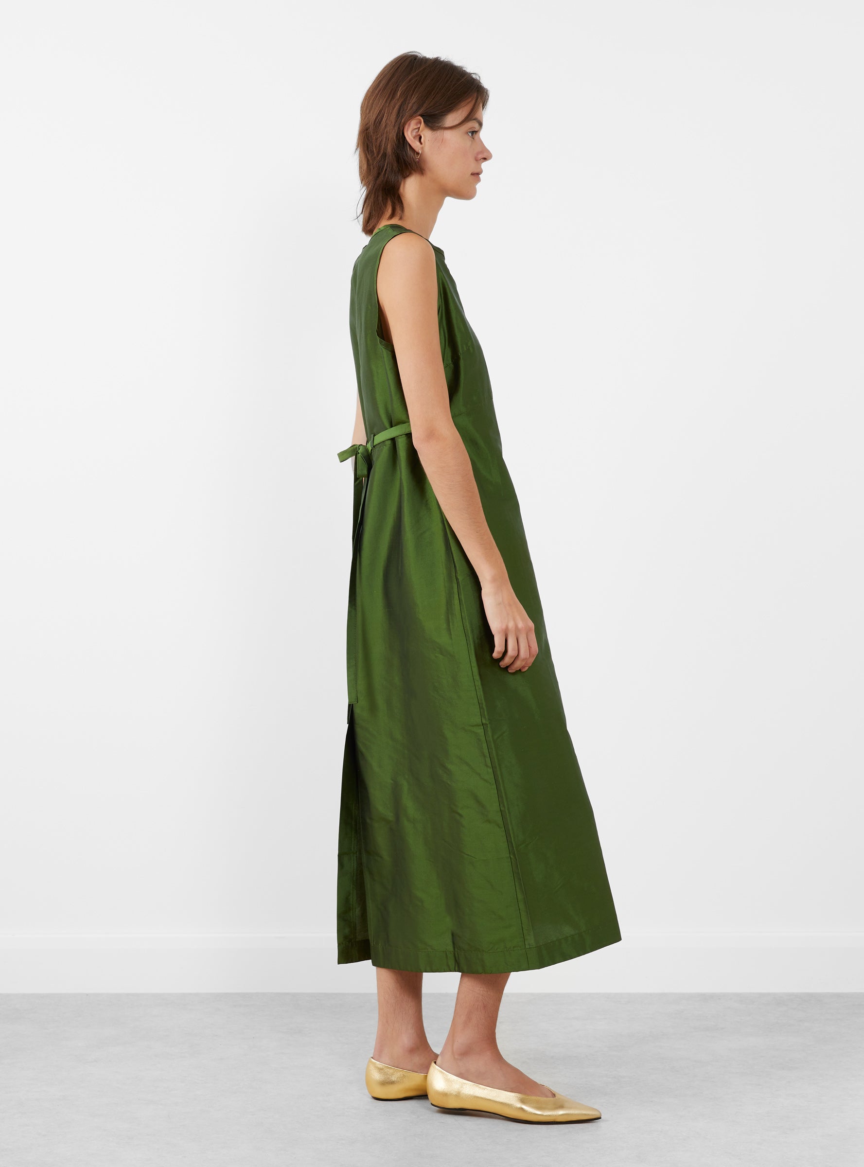 Silk Dupion Long Erika Dress Bottle by Cawley | Couverture & The Garbstore Silk Dupion Long Erika Dress Bottle by Cawley | Couverture & The Garbstore