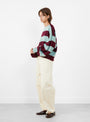 Attus Knit Jumper Burgundy Stripe from Bellerose at Couverture & The Garbstore
Model side 
