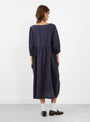 Betsy Dress Navy Stripe from Sideline at Couverture & The Garbstore model back