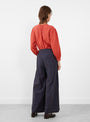 Anna Trousers Navy Stripe from Sideline at Couverture & The Garbstore
model back