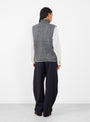 Zip-Up Mohair Vest in Heather Grey from nanamica at Couverture & The Garbstore Model Back