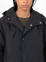2L Nylon GORE-TEX Hooded Coat Navy from nanamica at Couverture & The Garbstore Model Detail