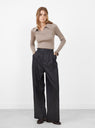Favourite Trousers Black Solaro Herringbone by mfpen at Couverture & The Garbstore Model Front