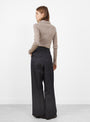 Favourite Trousers Black Solaro Herringbone by mfpen at Couverture & The Garbstore Model Back