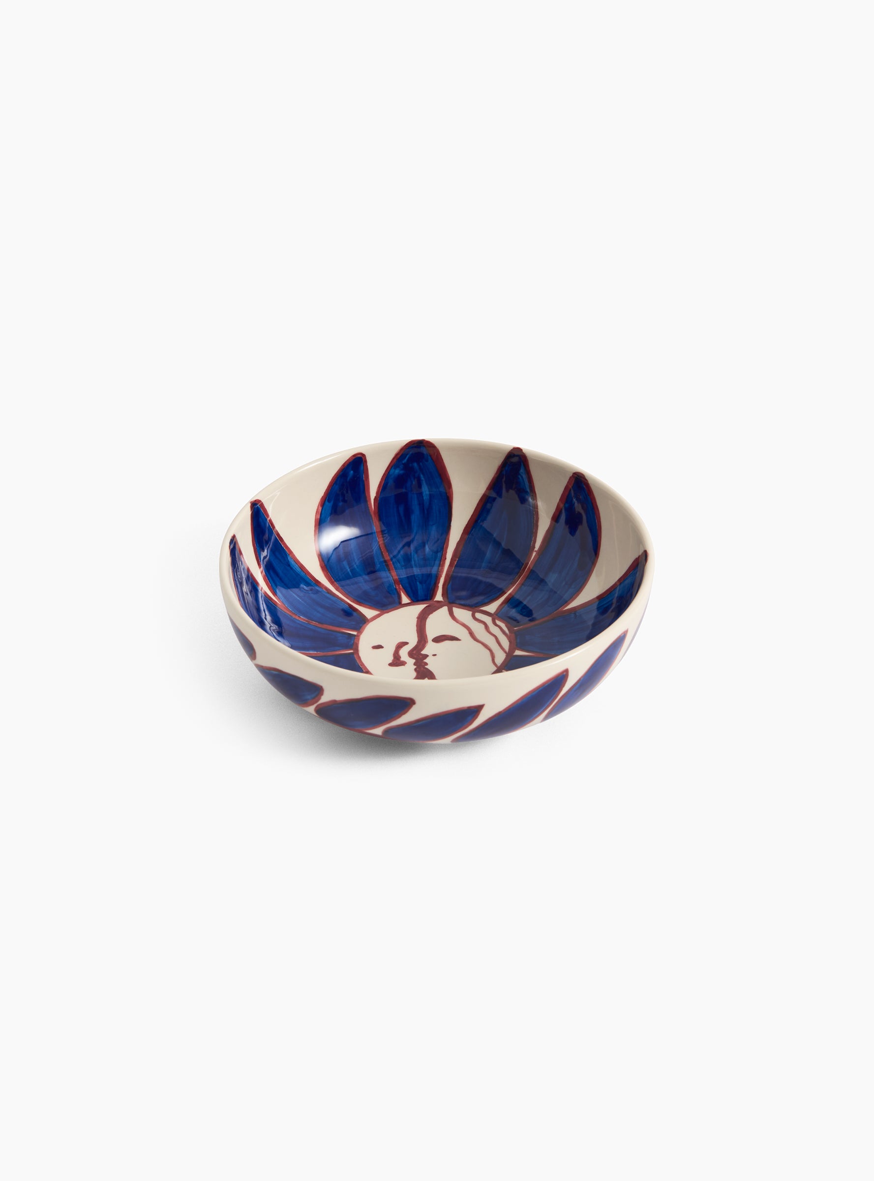 La Pittura Plate Deep Blue Flower